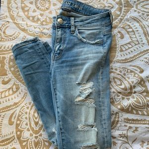 AE distressed jeggings 2 short